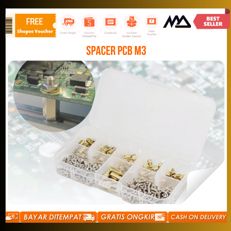 Spacer PCB M3 / Set Hex Stand-Off and Spacer Kit Aksesoris PCB Tipe M3 180 PCS / Spacer baut PCB