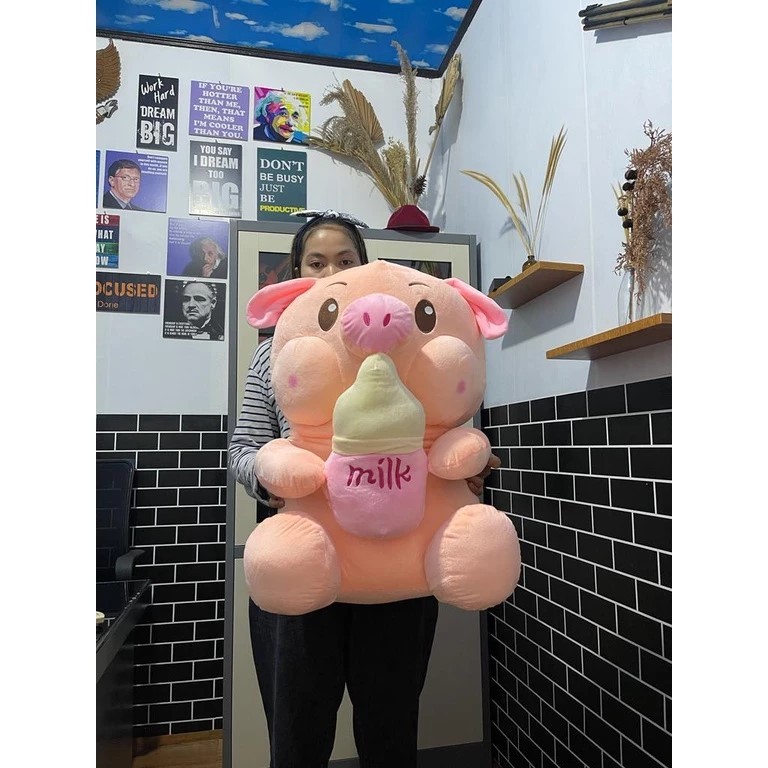 Boneka Babi Bottle Milk Ukuran Jumbo Boneka Lucu / Boneka Imut
