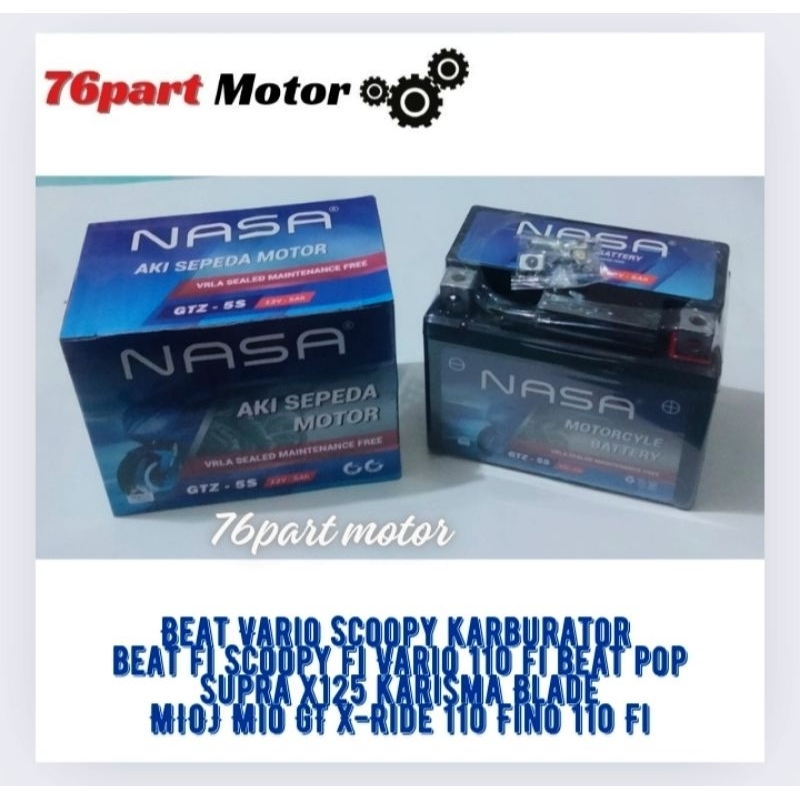 Aki Motor Vario Scoopy beat,Aki kering NASA