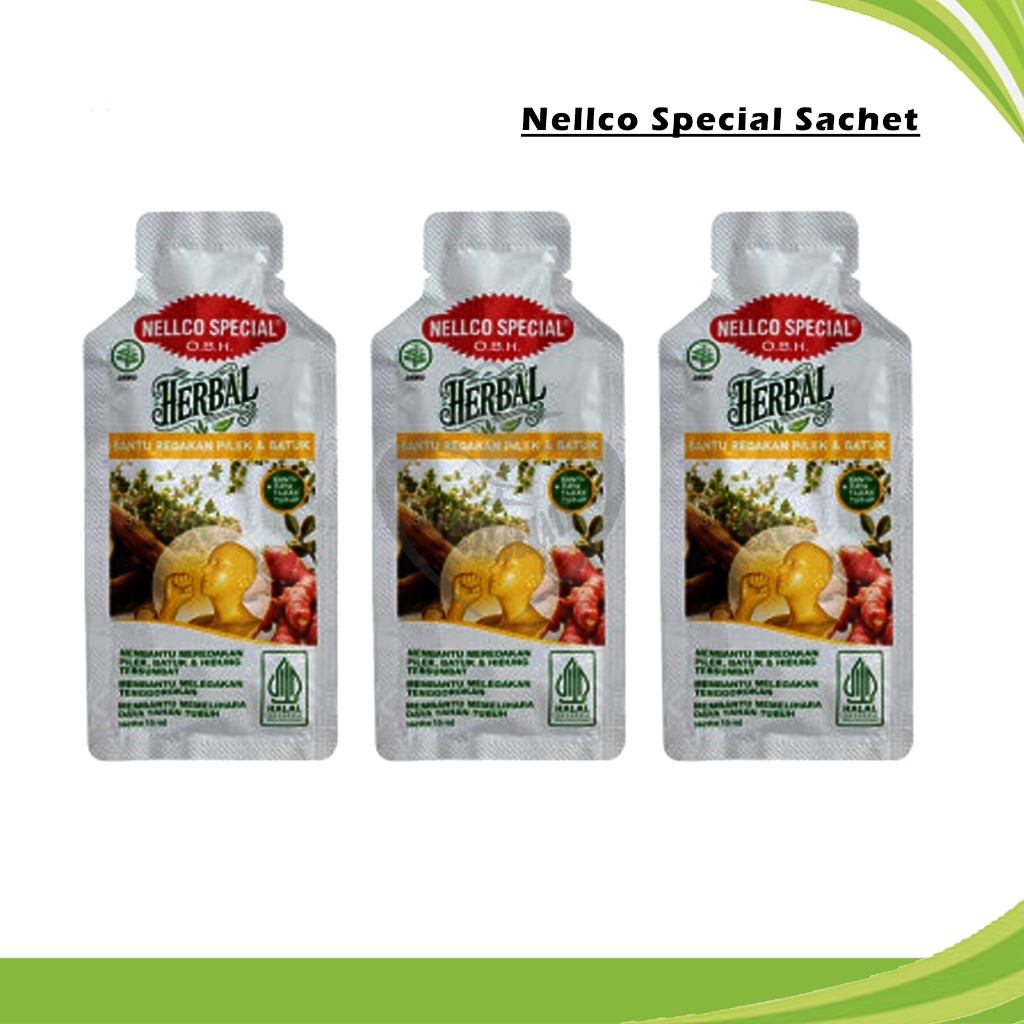 Nellco Special OBH Herbal PE Sachet untuk Batuk Pilek dan Melegakan Tenggorokan
