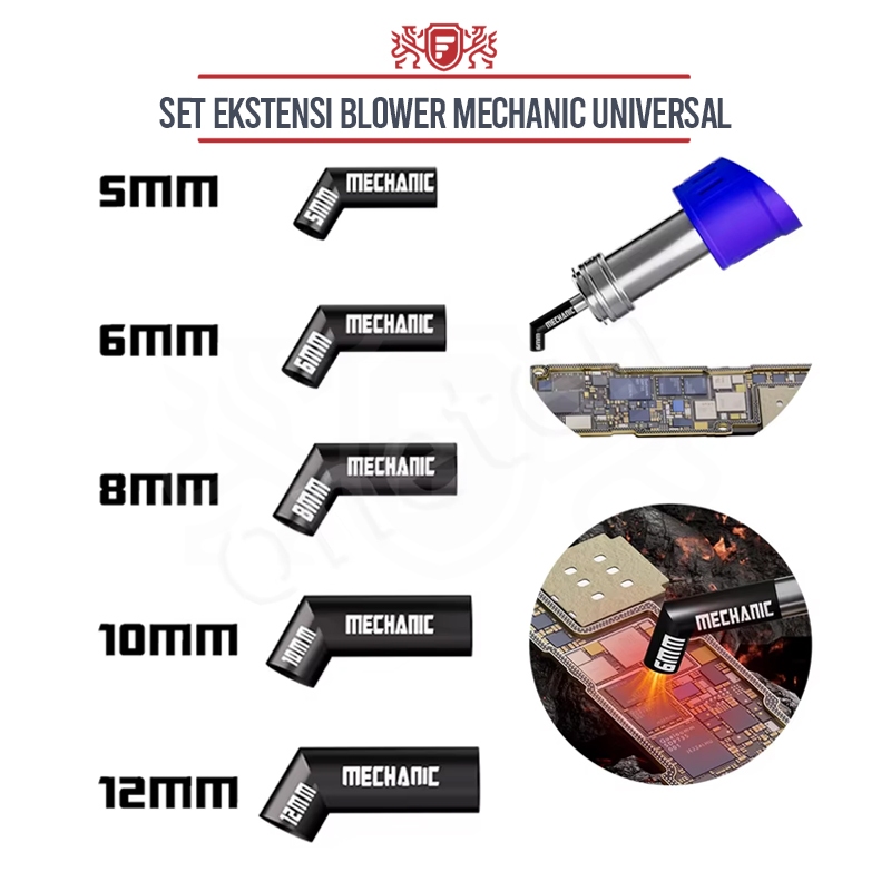 Ekstensi Blower Bengkok Universal / Set Ekstensi Mata Blower Bengkok Mechanic Universal / Sambungan 