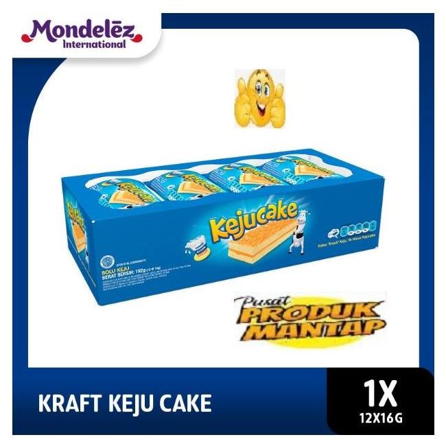 

Keju Cake/ Kraft Keju Cake Bolu Keju 16 gr [1 Box Isi 12 pcs] / Kejucake
