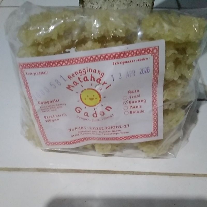 

rengginang rasa bawang