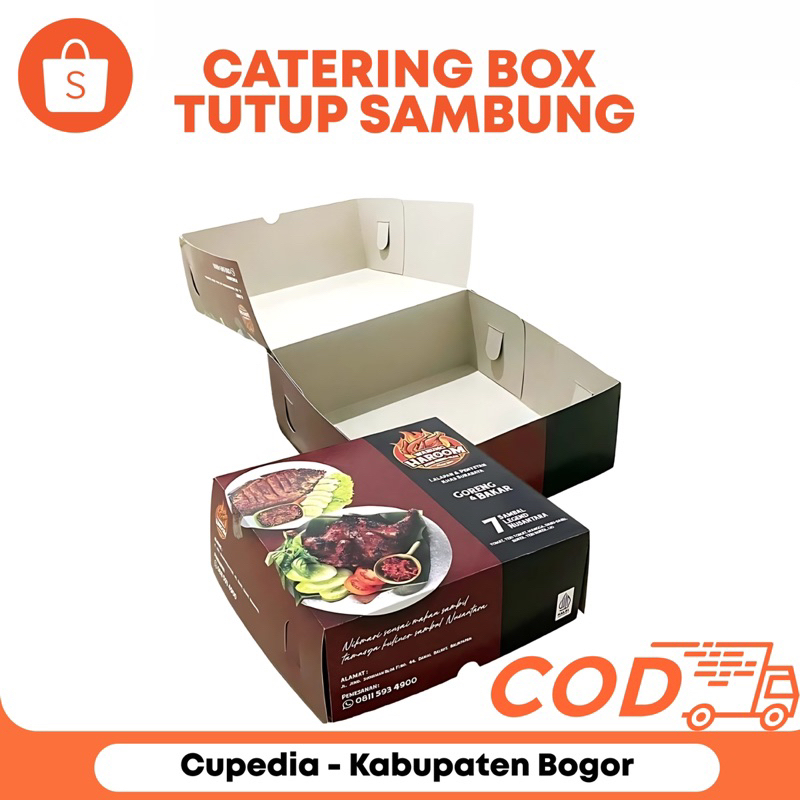 

Box Catering Tutup Sambung Custom Fullcolor Duplek | Cetak Desain | Min. Order 3000 | Kemasan UMKM