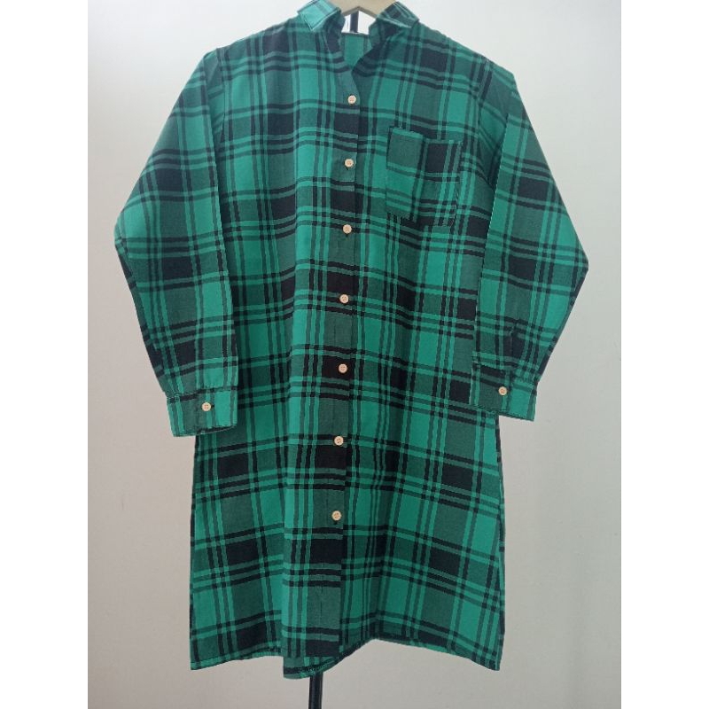 preloved tunik hijau