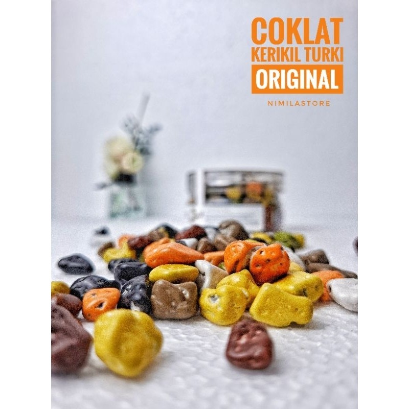 

COKLAT KERIKIL ASLI TURKI 1 kg kemasan toples premium original oleh oleh umroh coklat batu