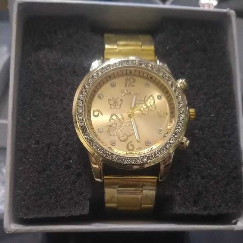 PROMO JAM TANGAN CEWEK RANTAI GOLD JAM TANGAN WANITA TREND KOREA GOLD