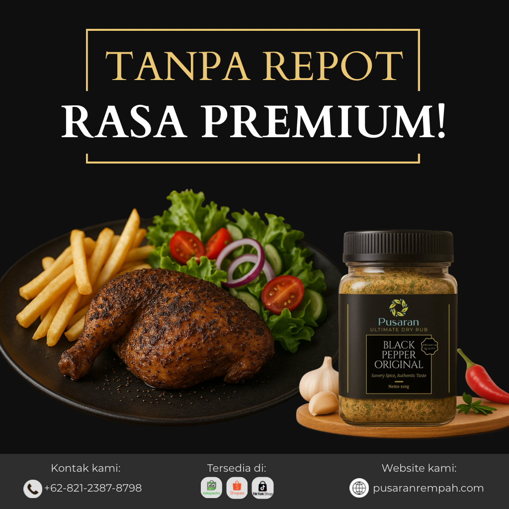 

Blackpepper Original Pusaran Rempah - Dry Rub Bumbu Marinasi Masak Instan Lada Hitam Premium