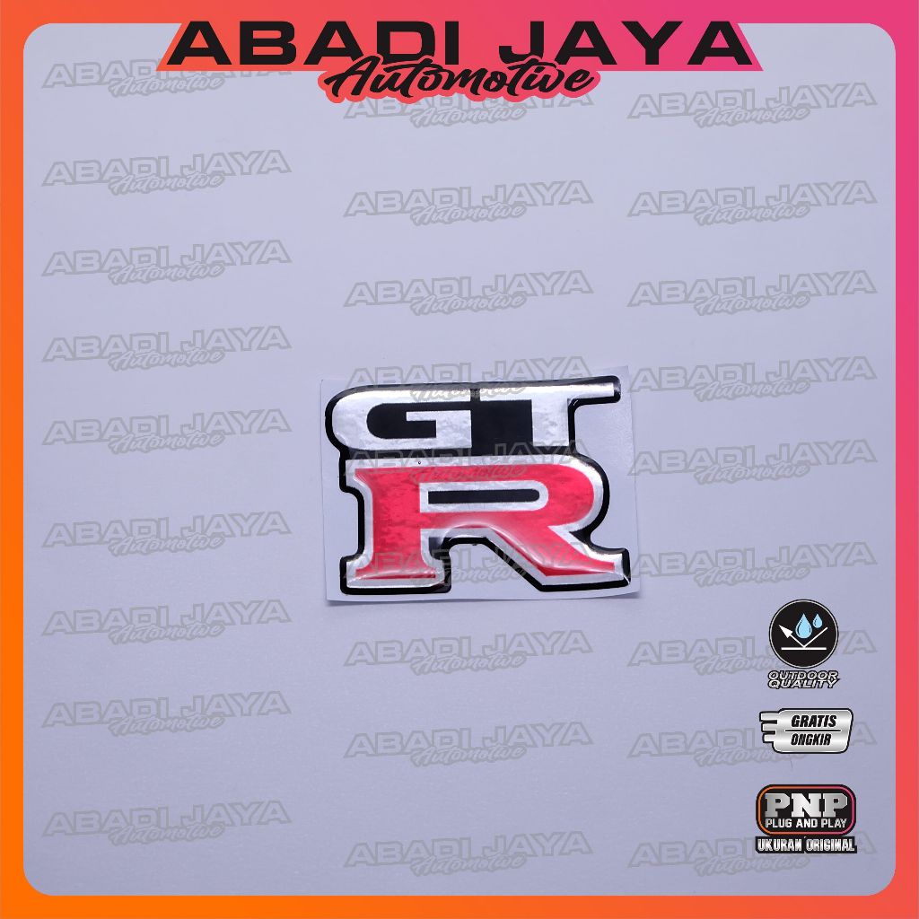 Emblem logo gtr nissan / emblem timbul nissan gtr / sticker gtr / stiker logo nissan gtr / emblem 3d