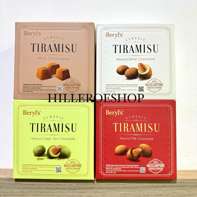 

COKLAT BERYLS ALMOND TIRAMISU 65GRAM COKELAT MALAYSIA BERYL'S GREEN TEA ALMOND MILK WHITE