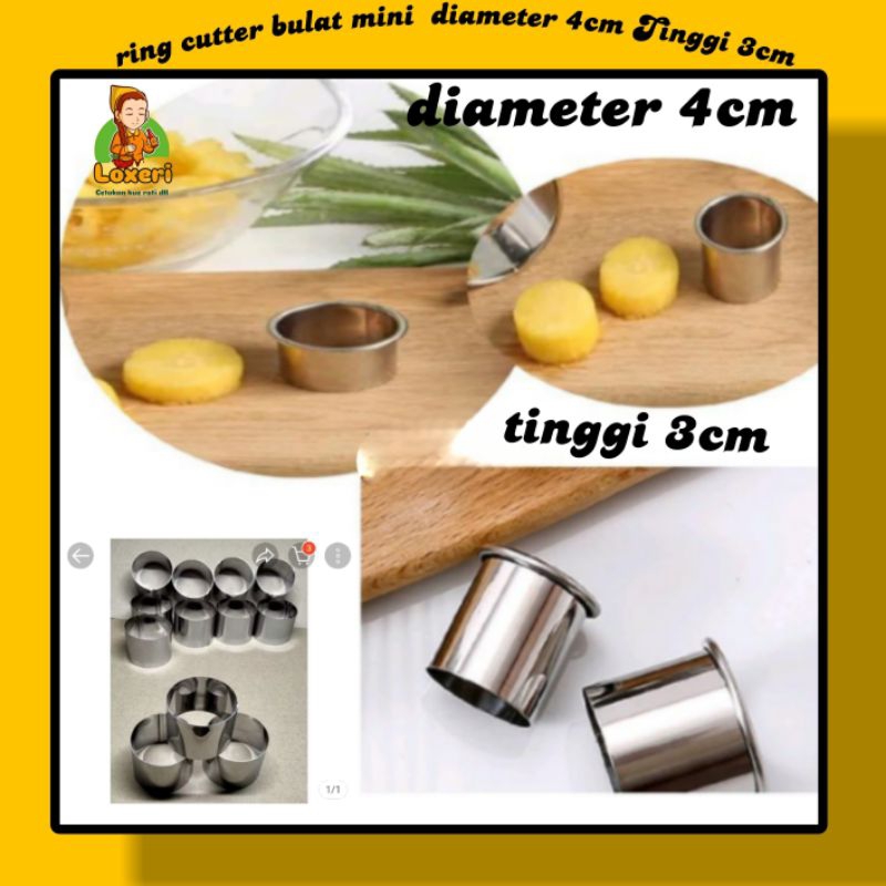 

ring cutter mini pemotong kue diameter 4.tinggi 3cm harga untuk 12pcs selusin