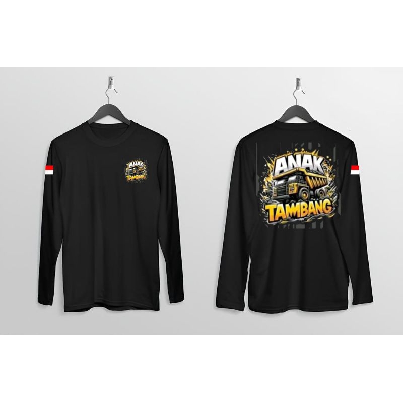 KAOS LENGAN PANJANG ANAK TAMBANG - DESAIN TRUK TAMBANG KEREN