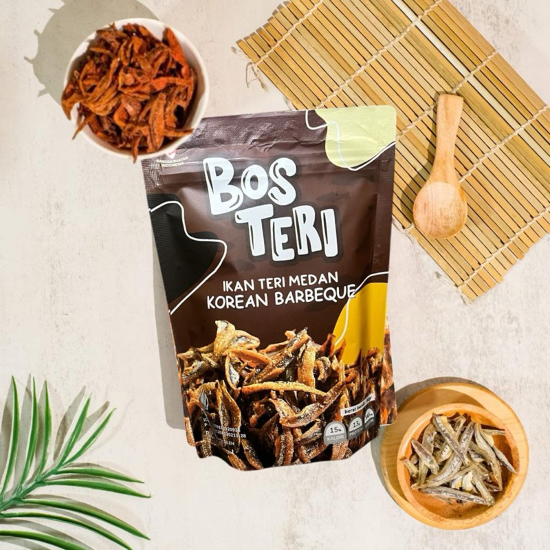 

BOS TERI Ikan Teri Medan Rasa Korean Barbeque Snack Cemilan Viral yang Praktis