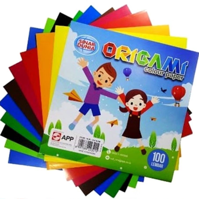 

Kertas Warna Origami Paper SIDU Lipat BESAR KECIL Sinar Dunia 16 x 16 isi 100 Lembar Art Paper16cm