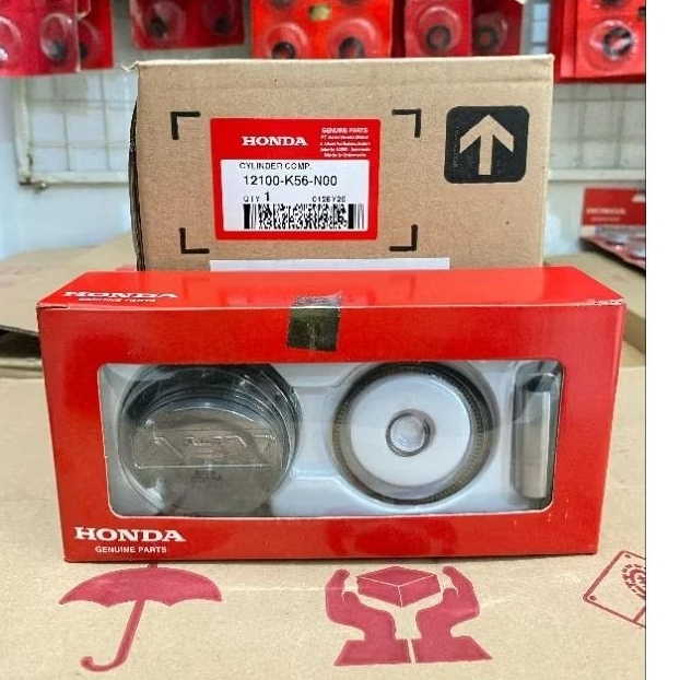 Blok Seher K56 + Piston Kit Std K56 CB 150R Led, CBR 150, Sonic 150 Led, Supra GTR Original AHM