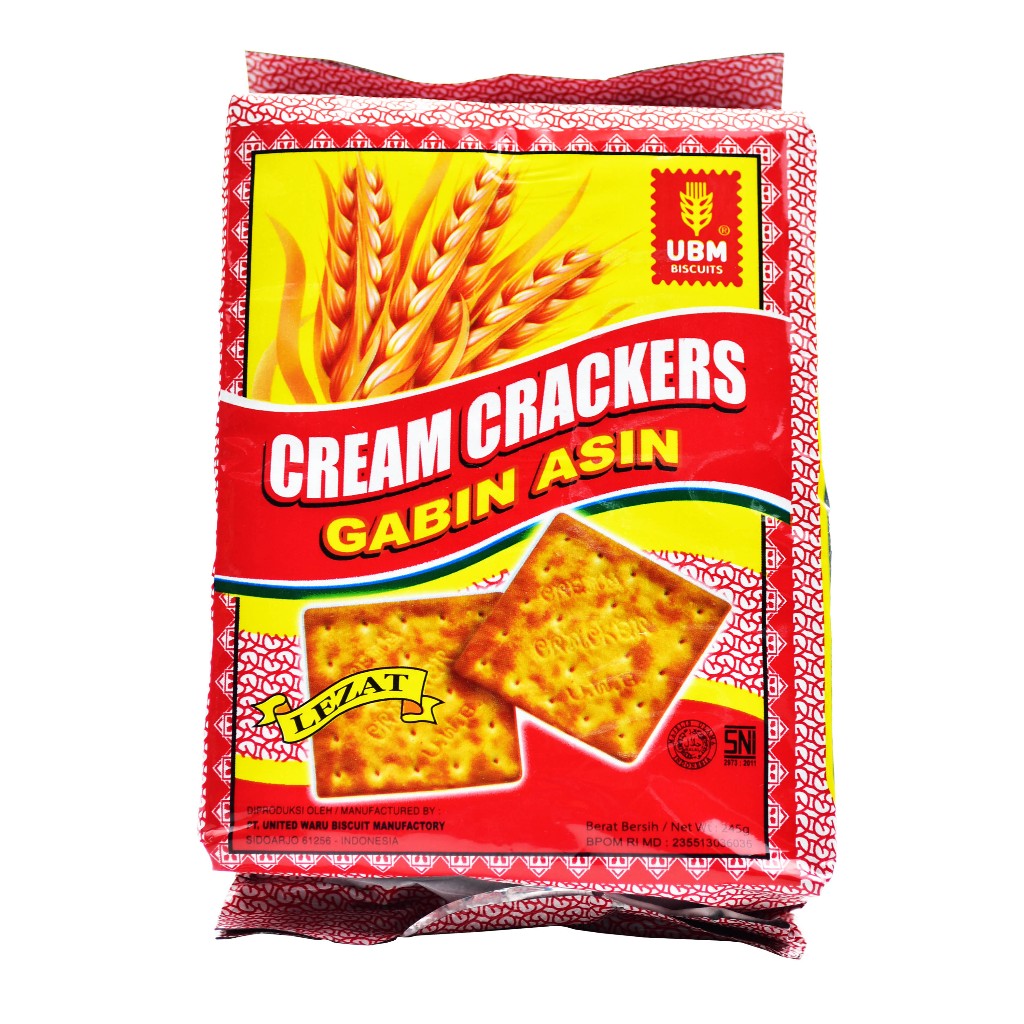 

BISKUIT KRAKERS UBM CREAM CRACKERS GABIN ASIN 245 GR