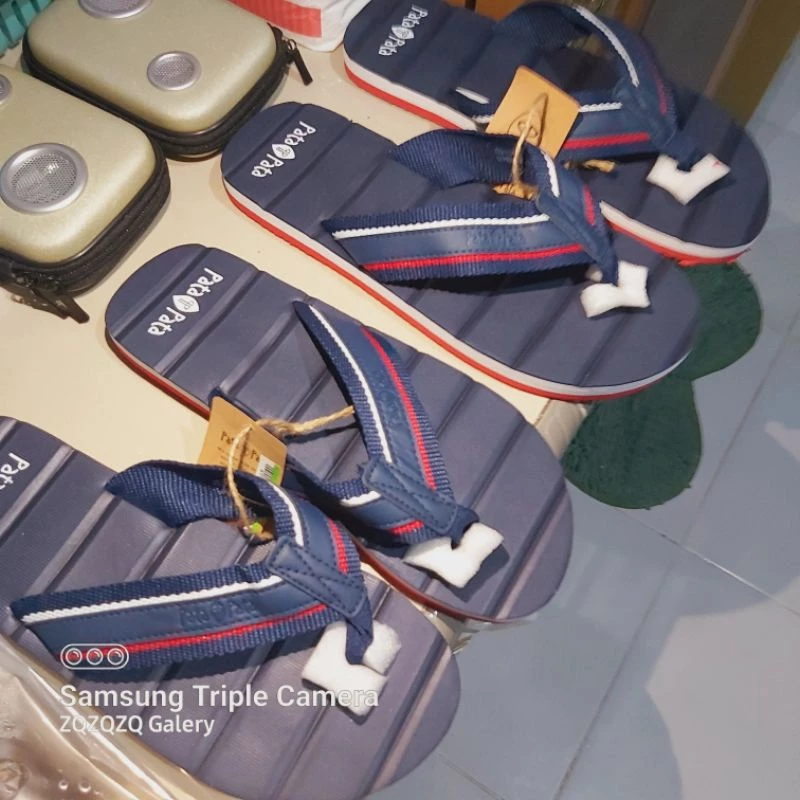 [NAVY DAN ABU ] SANDAL BATA SANDAL JEPIT BATA PATA-PATA Pata-Pata Sandal Pria Umar Blue - 8729121 & 