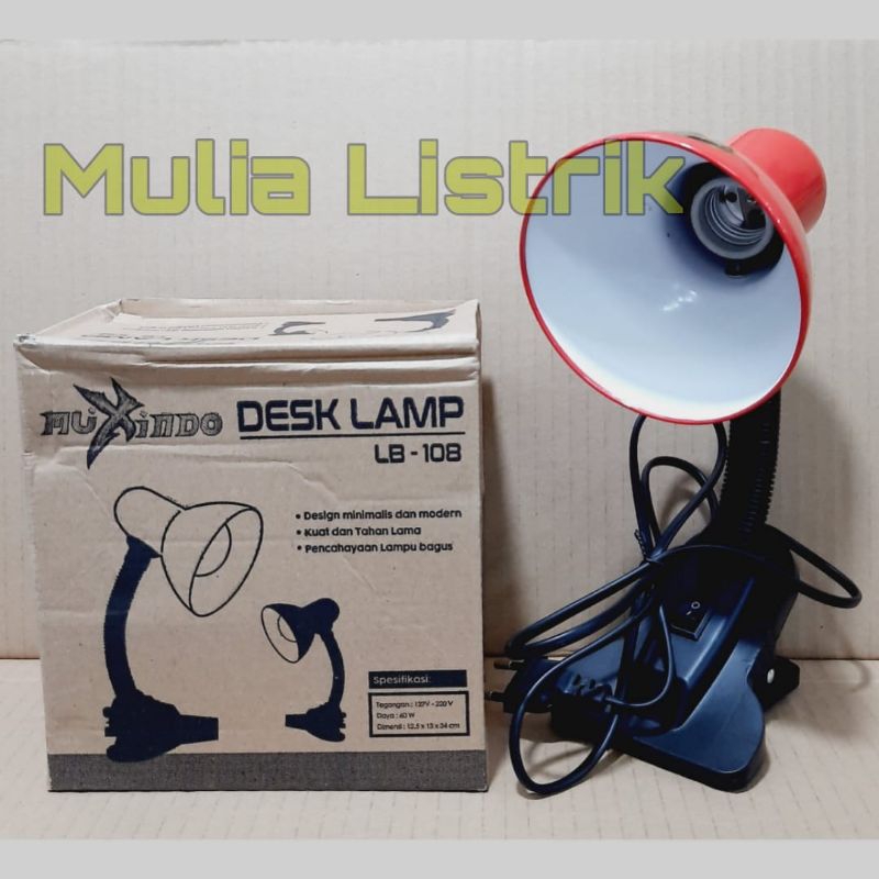 Lampu belajar jepit tiang fleksible bisa tekuk