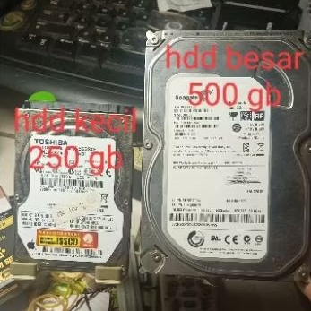 hdd 250gb dan 500gb isi game ps 2