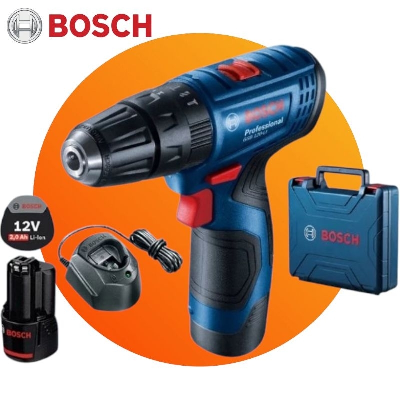ORIGINAL BOSCH CORDLESS DRILL GSB 120 Li (2 BATTERY 1 CHARGER) BOR BATERAI