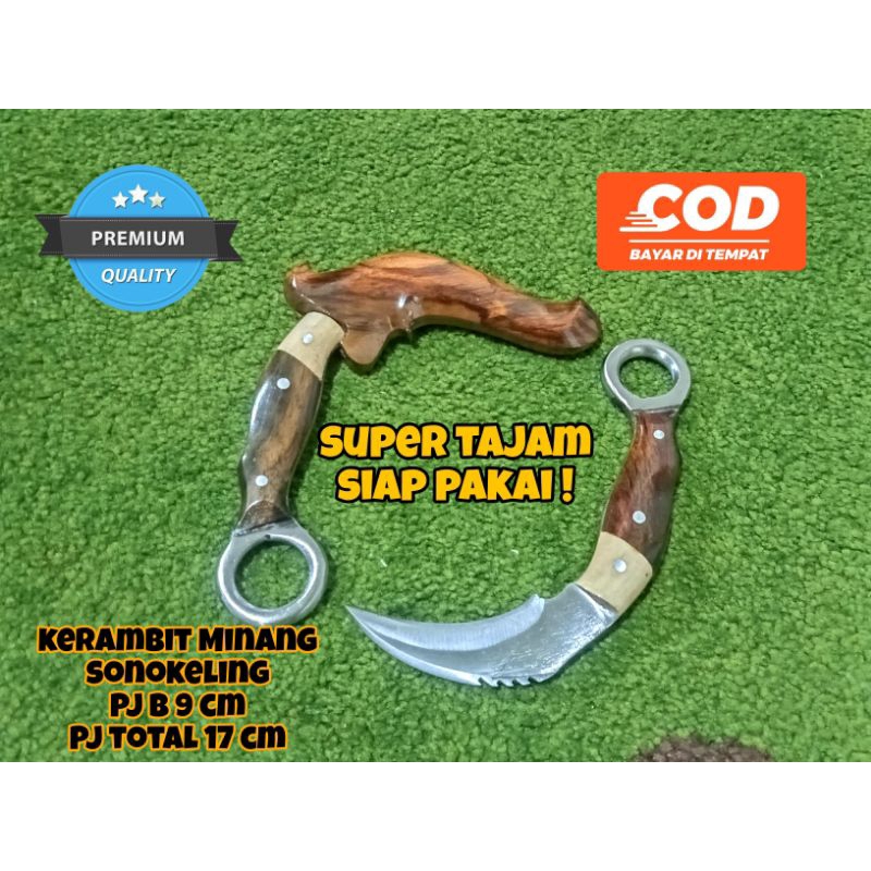 kerambit Minang asli sonokeling premium custom