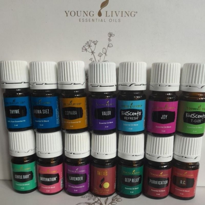 YL 5ml thyme oil yl,copaiba oil yl,rc oil young living,peppermint oil young living,kidscents tummygi