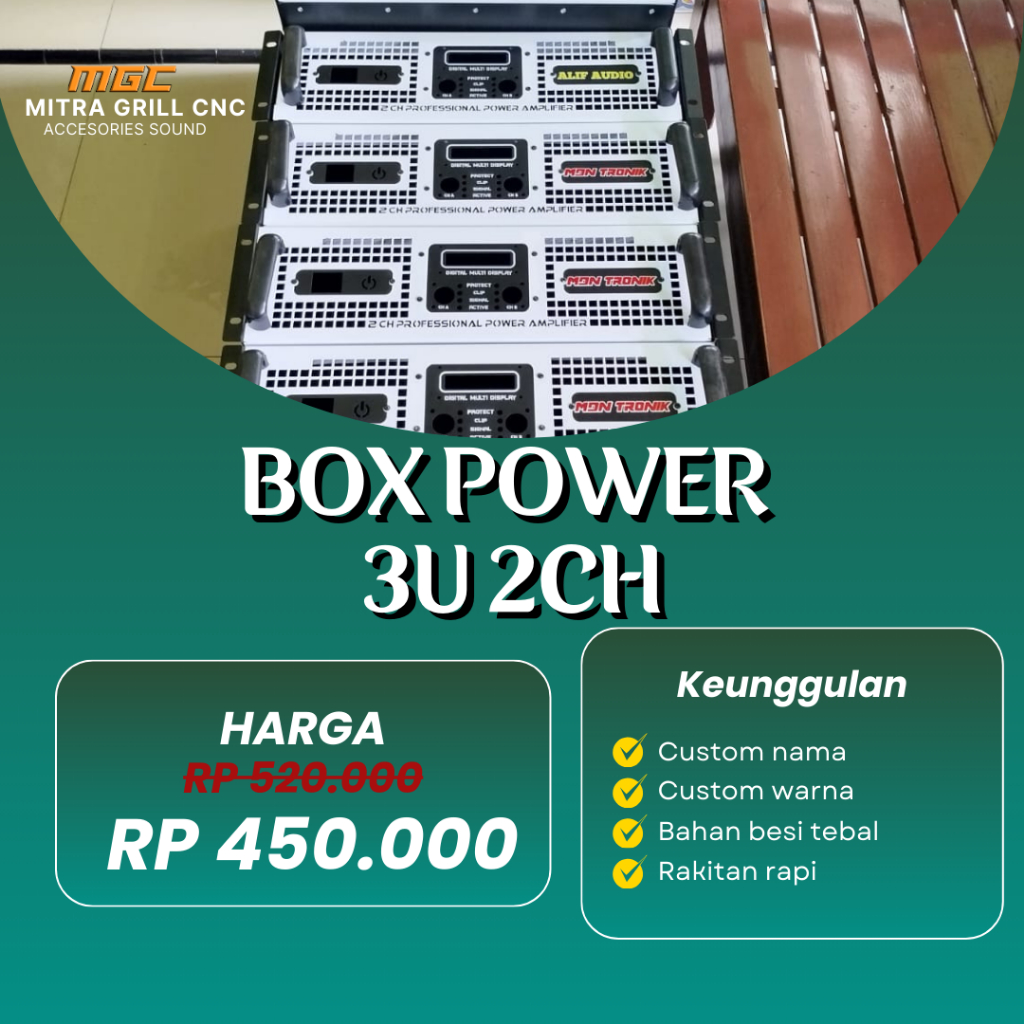 Box Power 3u 2ch bisa custom nama - box power rakit sendiri - box power amplifier - box power custom
