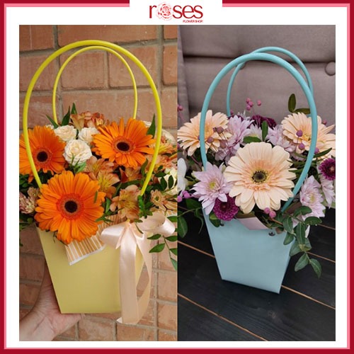 

Flower Packing Paper Bag Gift Box Tas Bouquet Flower Handbag U13