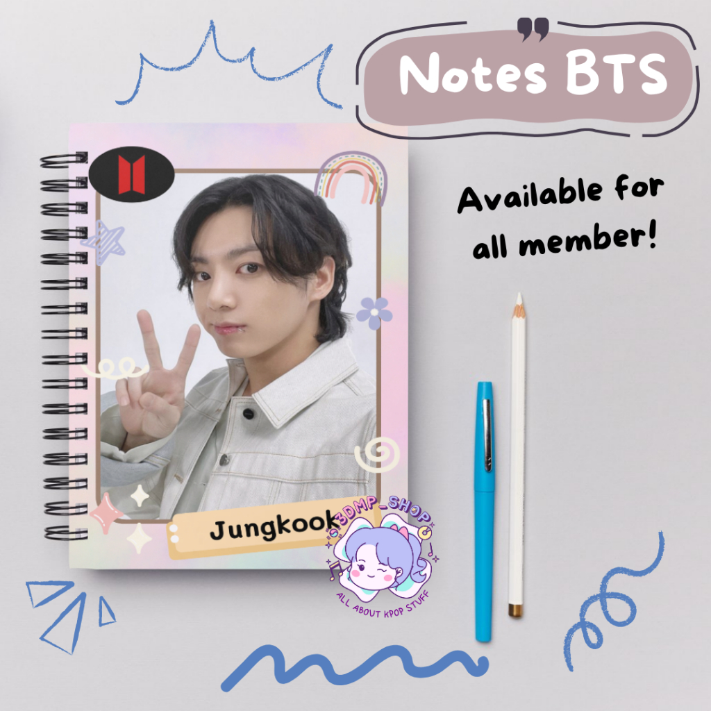 

Notes Buku Tulis BTS Permember Jungkook Taehyung Jimin NamJoon Hoseok Jin Yoongi Suga RM Rapmonster Jhope V