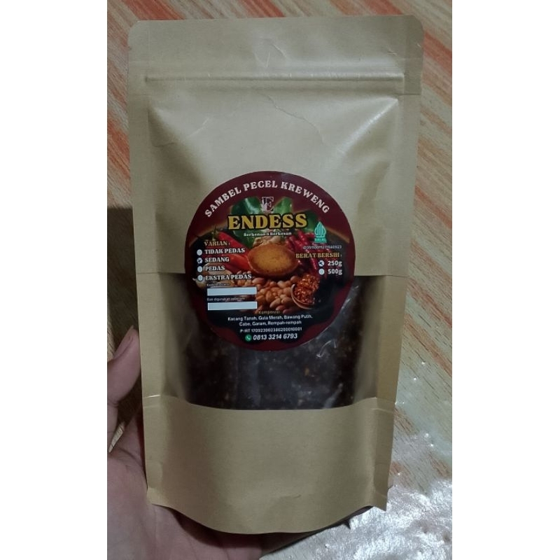 

sambel pecel kreweng "ENDES" khas Tulungagung yang digoreng kreweng/sangrai tanpa minyak