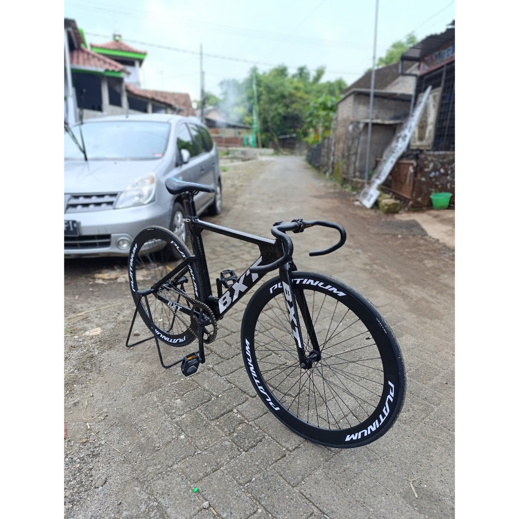 Fullbike Sepeda Custom Fixie Model BXT Hi-ten Steel With Seatpost Aero - MustofaCustom