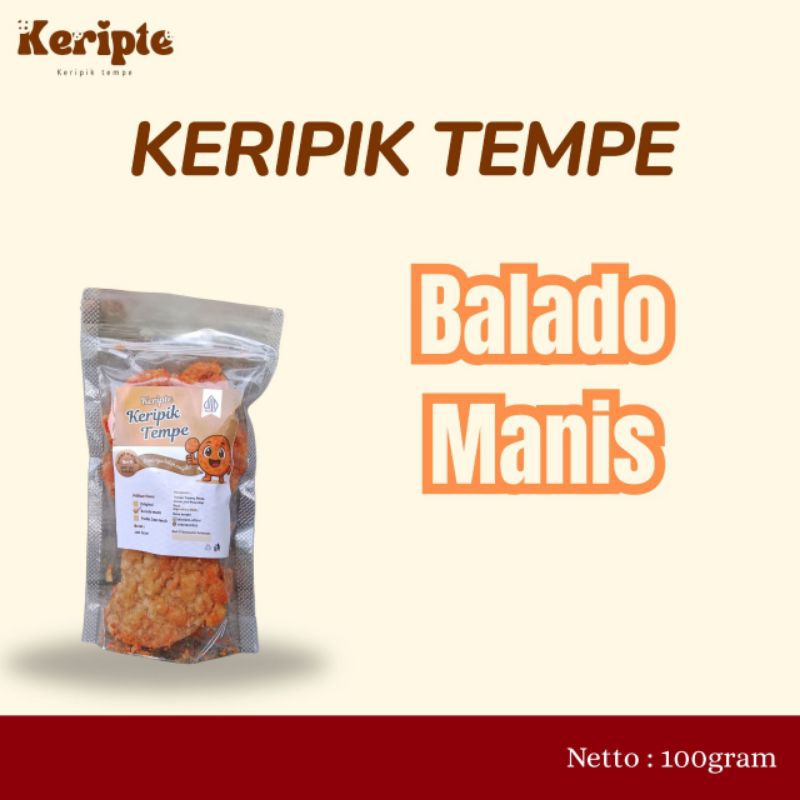 

Keripik Tempe Balado Manis ukuran 100 gram