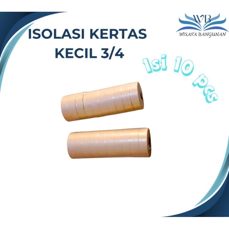 

Isolasi Kertas kecil ¾" 1 slop isi 10 pcs