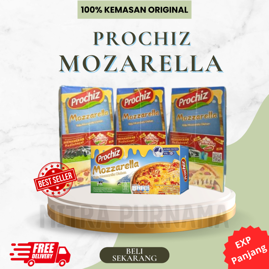 

Prochiz Mozzarella Cheese 160gr Keju Mozarella 160 gram Kemasan Original Pizza Mozarela Cheese Moza Leleh Melar Mulur