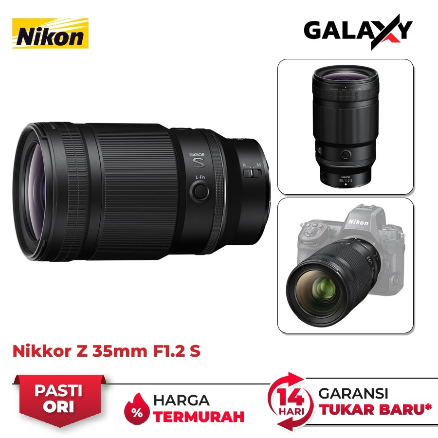 Nikkor Z 35mm F1.2 S FullFrame Lensa Nikon 35 mm F/1.2 Garansi Resmi