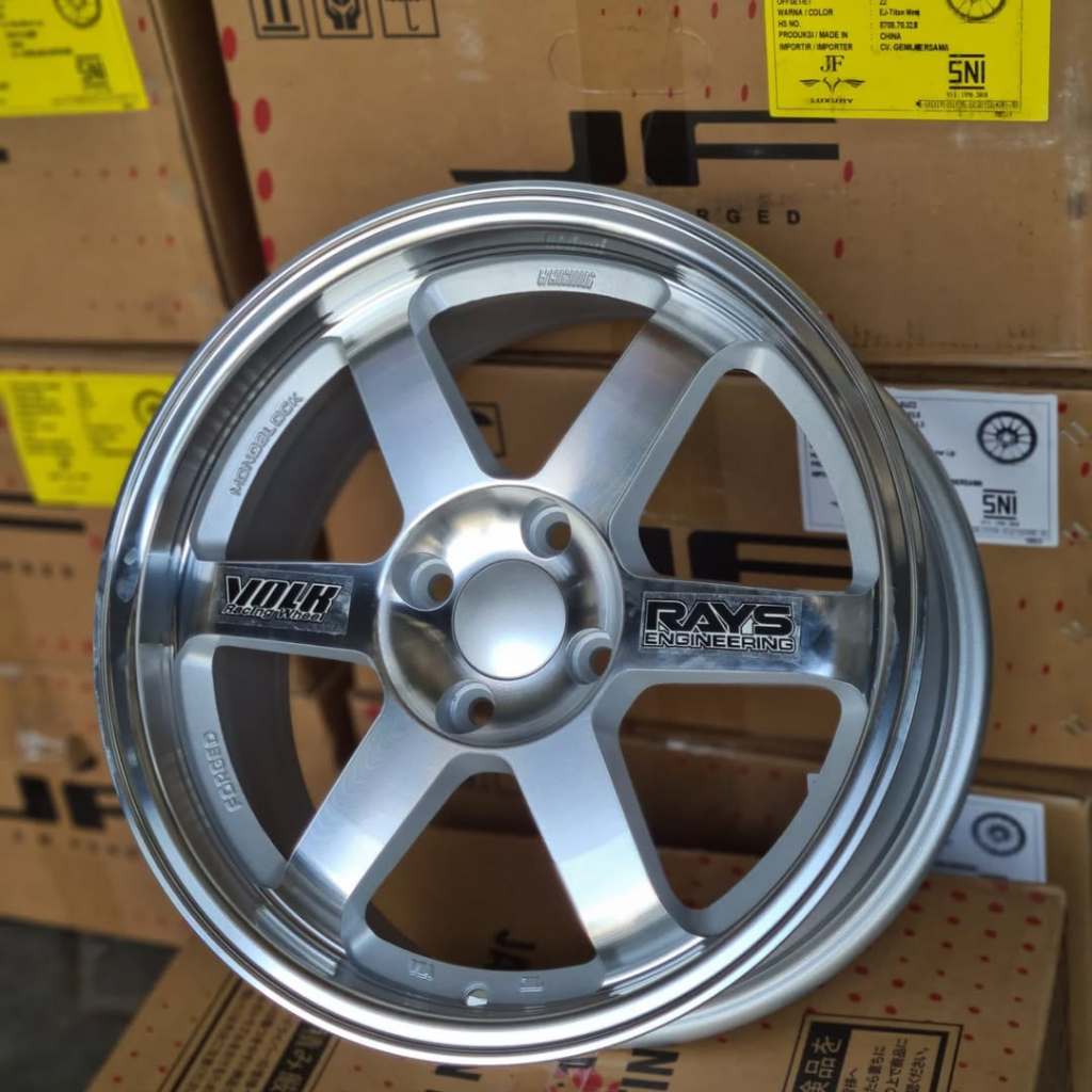 Velg Rays Te37 Volk Racing Ring 16 Lebar 7 Pcd 4x100 Et 35 Warna Silver Machine Face | Velg R16 | Ve