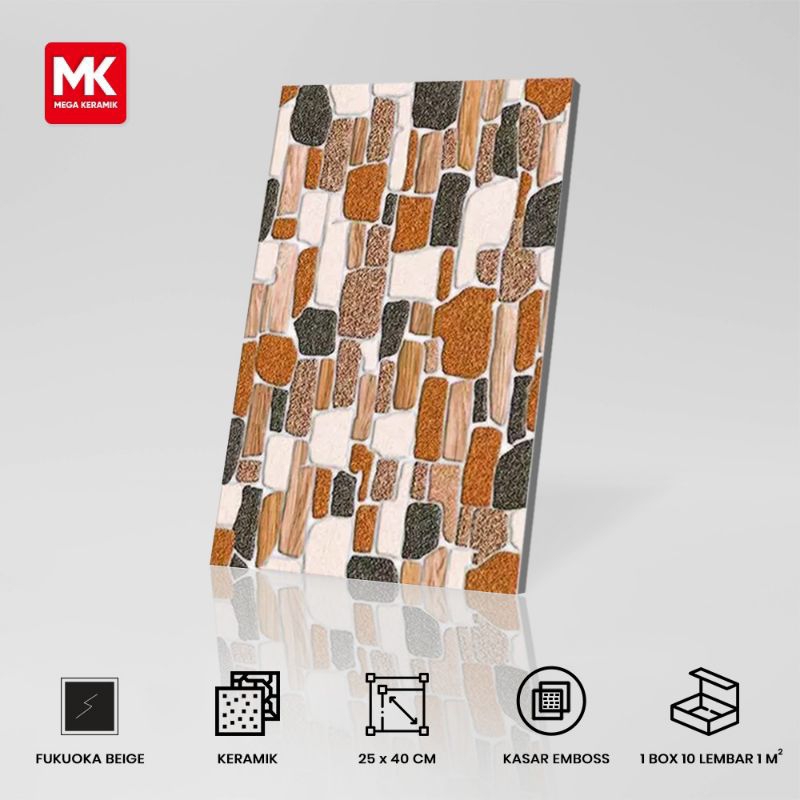 Keramik Dinding Kasar Fukuoka 25x40