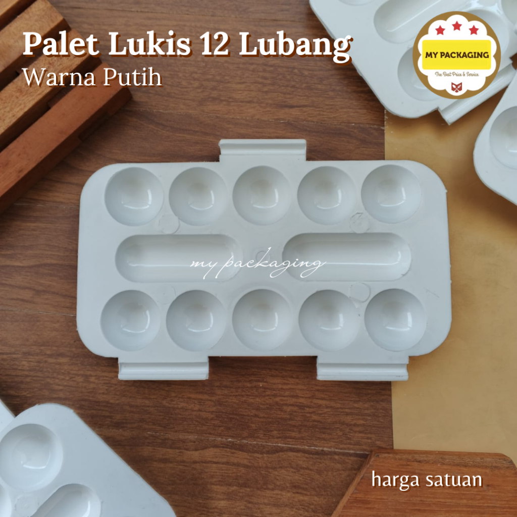 

Palet Cat Lukis warna Putih 12 lubang Harga satuan - store bisa cod -