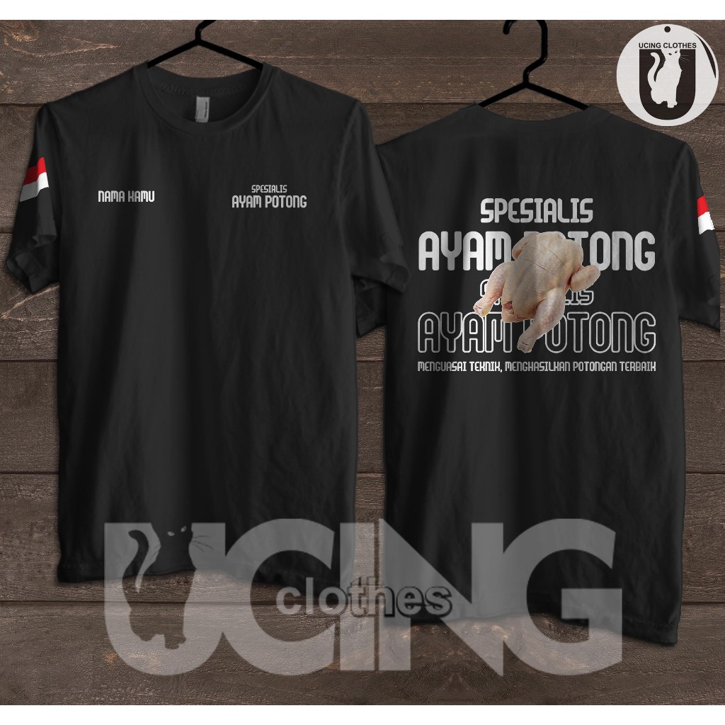 Kaos Baju Spesialis Ayam Potong Gratis Nama Kaos Distro
