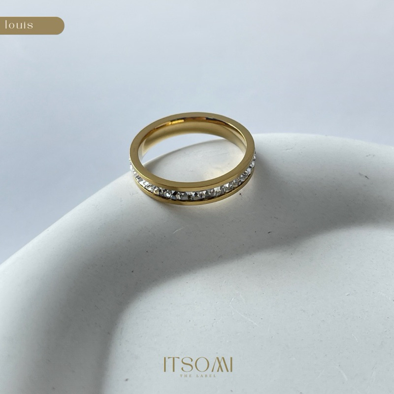 ITSOMI - Louis Ring / Cincin Wanita / Cincin Silver / Cincin Unisex / Cincin Lapis Perak Silver / Ci