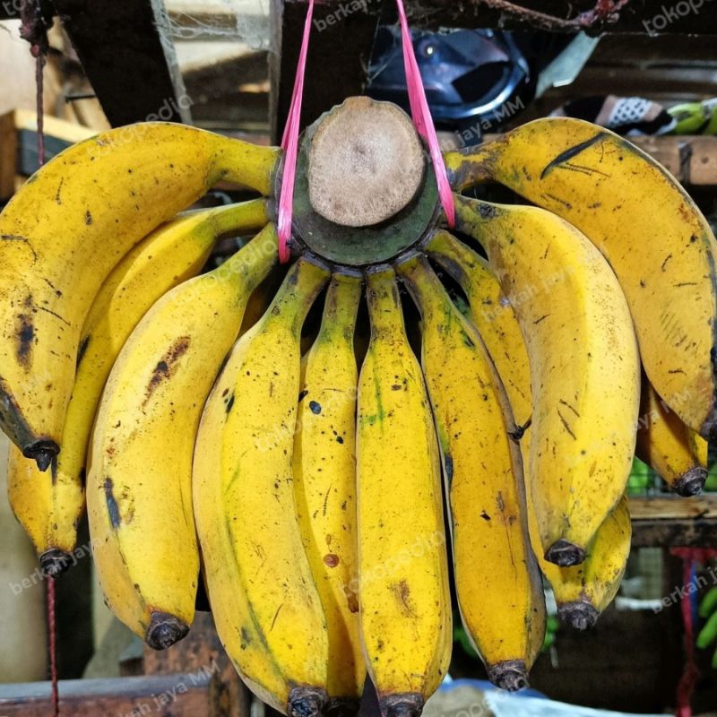 Buah Pisang Raja Bulu 1 kg Mentah Hijau Fresh
