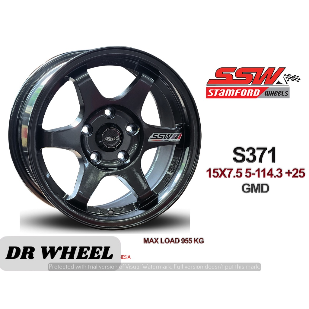 Velg mobil model palang ring 15 lebar 7 hole 8 warna grey glossy