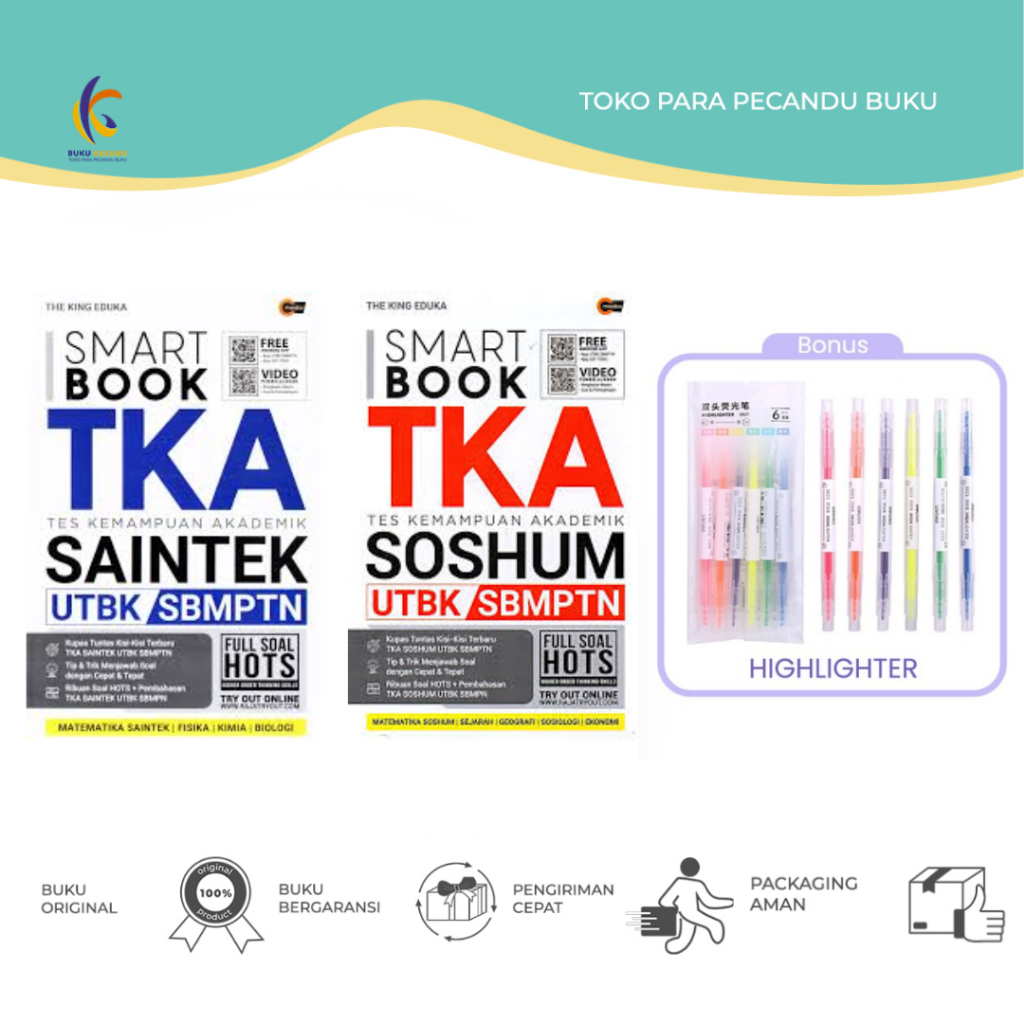Buku Smart Book TKA Saintek Soshum UTBK SBMPTN - The King Eduka - Cmedia