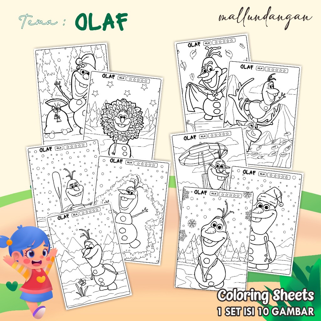 

LEMBAR KERTAS MEWARNAI - PAPER COLORING SHEETS FOR KIDS - KERTAS GAMBAR ANAK TK/PAUD SERI 4