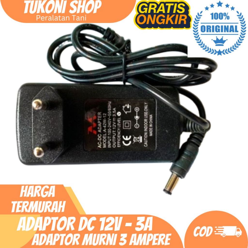 Adaptor DC 12v 3.5a - Adaptor Murni Arus 12 volt 3.5 ampere