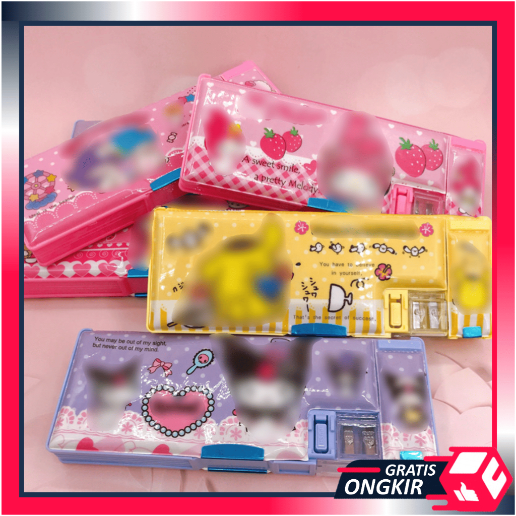 

Gratis Ongkir - S5984 Kotak Pensil / Kotak Pensil Magnet 2 Sekat / Kotak Pensil Anak Dilengkapi Rautan / Kotak Pensil Lucu