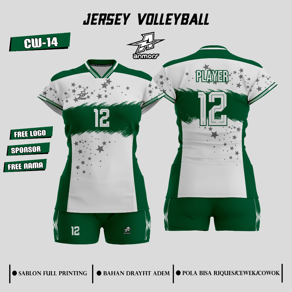 KAOS VOLI CEWEK FULLPRINTING CUSTOM NAMA JERSEY VOLI ATASAN VOLI