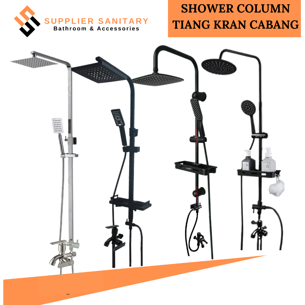 SHOWER TIANG PAKET KRAN CABANG/SHOWER KAMAR MANDI