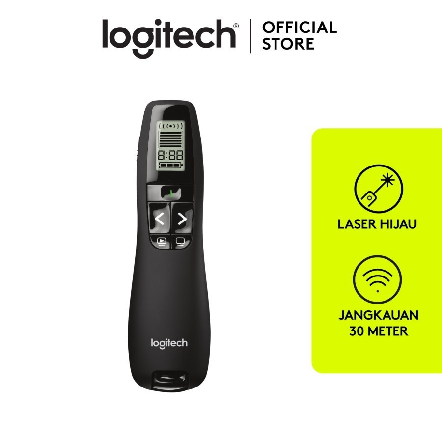 Logitech Laser Pointer Logitech R800 Logitech R800 Remote Pointer Presentasi Wireless Laser Hijau