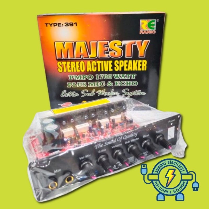 KIT ACTIVE SPEAKER/ SPEAKER AKTIF STEREO MAJESTY PMPO 1700 WATT PLUS MIC & ECHO EXTRA SUBWOOFER TYPE